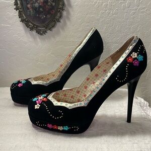 Betsey Johnson flower heels